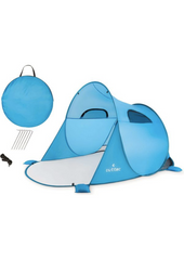 Самораскладывающийся палатка Outtec с окошком XXL голубой (5907766662815)