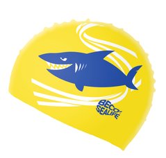 Шапочка для плавання дитяча BECO 73942 жовта з акулою (силікон)
