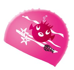 Шапочка для плавання дитяча BECO 73942 рожева з рибкою (силікон)