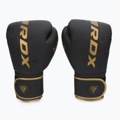 Боксерские перчатки RDX Matte черно-золотые, 12
