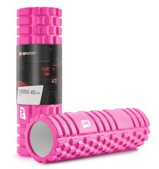 Роллер массажер (валик, ролик) Hop-Sport EVA 45см розовый (5902308222809)