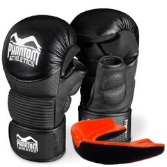 Перчатки для ММА Phantom RIOT Pro Black S/M (капа в подарок)