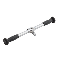 Ручка для верхней тяги York Fitness 50см прямая с резиновыми рукоятками, хром (Y-36155)