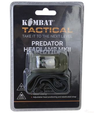 Ліхтарик налобний KOMBAT UK Predator Headlamp II, оливковий