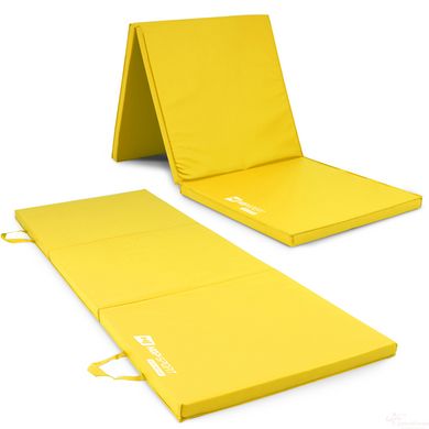 Gymnastics mat Hop-Sport HS-064FM 4cm solid yellow