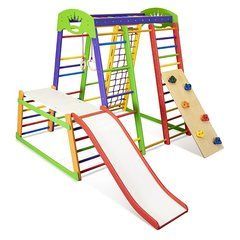 Дитячий спортивний комплекс SportBaby Акварелька Plus 1-2 (150 см) зі столом та скелелазкою
