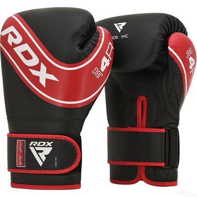Боксерские перчатки RDX 4B Robo Kids Red/Black 6 унций (капа в комплекте)