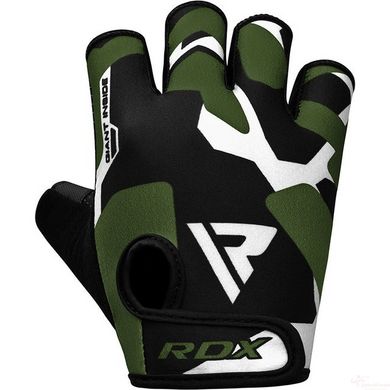 Рукавички для фітнесу RDX F6 Sumblimation Black/Green S, XL