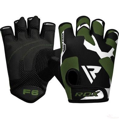 Рукавички для фітнесу RDX F6 Sumblimation Black/Green S, XL