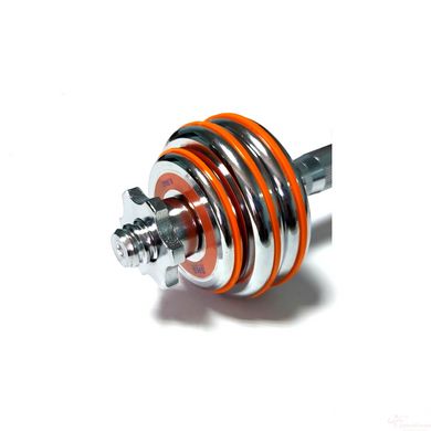 Dumbbells assembled 2 pcs x 7.5 kg with an orange damper HA-DD15 orange