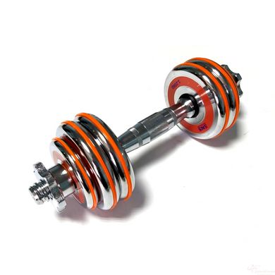 Dumbbells assembled 2 pcs x 7.5 kg with an orange damper HA-DD15 orange