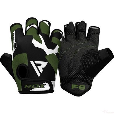 Рукавички для фітнесу RDX F6 Sumblimation Black/Green S, XL