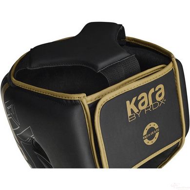 Боксерский шлем RDX F6 KARA Matte Golden L (капа в комплекте)