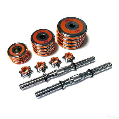 Dumbbells assembled 2 pcs x 10 kg with an orange damper HA-DD20 orange