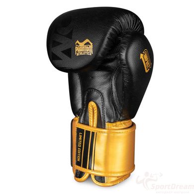 Боксерські рукавиці Phantom APEX Black/Gold 10 унцій (PHBG2214-10)