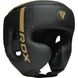Боксерський шолом RDX F6 KARA Matte Golden L (капа у комплекті)
