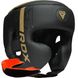 Боксерський шолом RDX F6 KARA Matte Golden L (капа у комплекті)