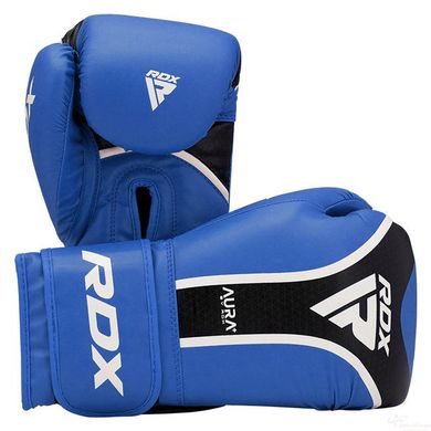 Боксерські рукавиці RDX AURA PLUS T-17 Blue/Black 12 унцій (капа в комплекті)