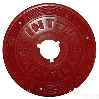 Диск 0,5 кг InterAtletika ST521.1 (червоний)