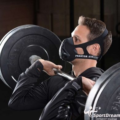 Маска для тренування дихання Phantom Training Mask Black S, S