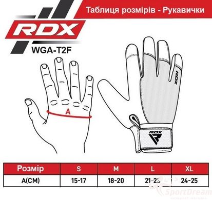 Рукавички для фітнесу RDX T2 Touch Screen Friendly Full Fingerf Black M