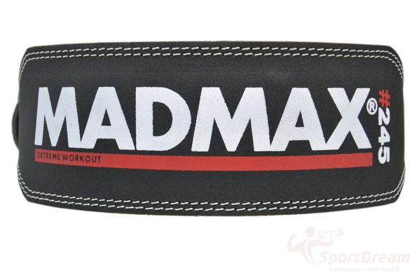 Пояс для важкої атлетики MadMax MFB-245 Full leather шкіряний Black M