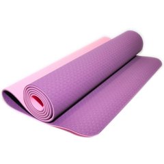Килимок для фітнесу та йоги фіолетовий ТРЕ-6мм (19011)