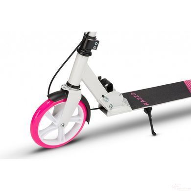 Самокат із ручним тормозом Razzo CITY 200 мм алюмінієвий HUL1-200 White/Pink