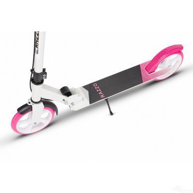 Самокат із ручним тормозом Razzo CITY 200 мм алюмінієвий HUL1-200 White/Pink