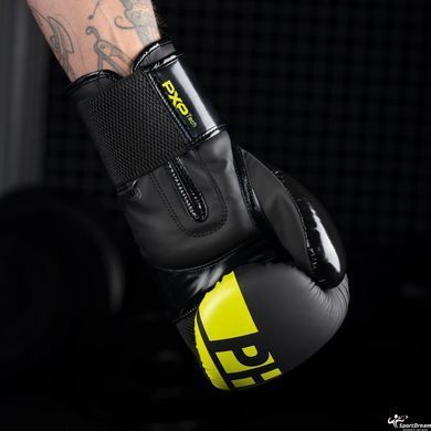 Боксерські рукавиці Phantom APEX Elastic Neon Black/Yellow 16 унцій (PHBG2300-16)