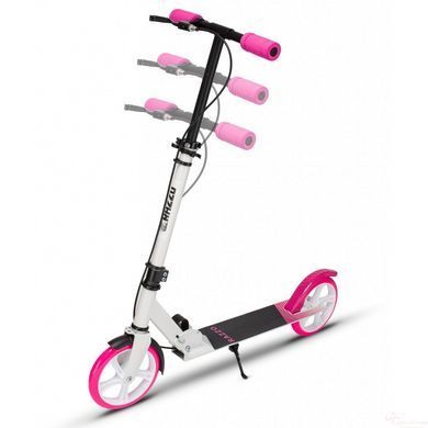 Самокат із ручним тормозом Razzo CITY 200 мм алюмінієвий HUL1-200 White/Pink