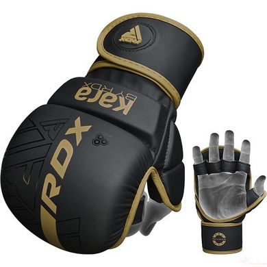 Перчатки ММА RDX F6 KARA Matte Golden Plus L/XL (капа в комплекте)