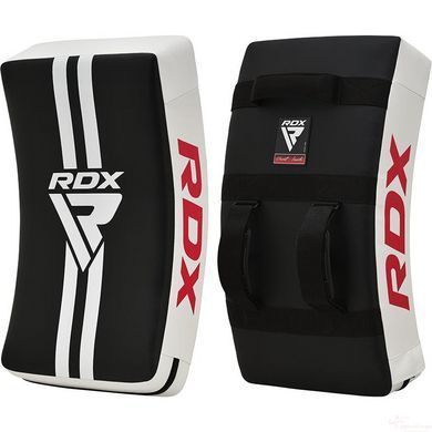 Вигнута тайська маківара RDX T1 Curved White Black Heavy для відпрацювання ударів