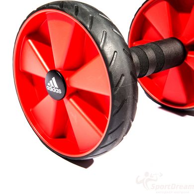 Ролики для пресу Adidas Core Rollers чорний, червоний Уні One Size