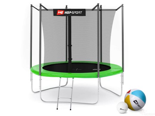 Батут Hop-Sport 8ft (244см) зелений з внутрішньою сіткою