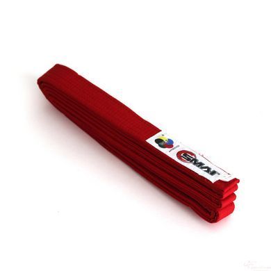 Пояс для кімоно з ліцензією WKF червоний SMAI SM B001RWKF - 220 см