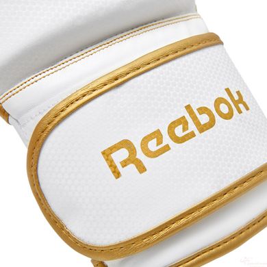 Набір боксерських рукавичок і бинтів Reebok Boxing Gloves & Wraps Set білий, золото Чол 12 унцій