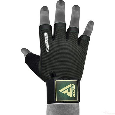 Рукавички для фітнесу RDX T2 Half Army Green S, S