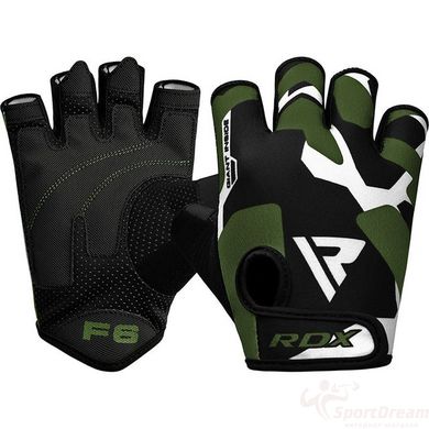 Рукавички для фітнесу RDX F6 Sumblimation Black/Green S