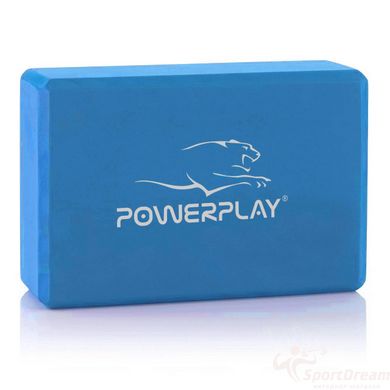 Блоки для йоги 2 шт. (пара) PowerPlay 4006 Yoga Brick EVA Сині