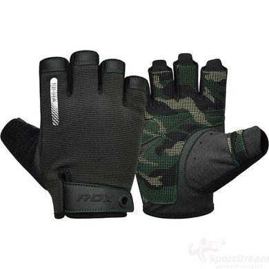 Перчатки для фитнеса RDX T2 Half Army Green S
