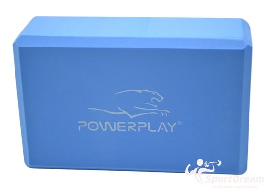 Блоки для йоги 2 шт. (пара) PowerPlay 4006 Yoga Brick EVA Сині