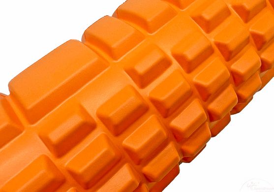 Масажний ролик EasyFit Grid Roller 33 см v.1.1 Помаранчевий