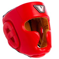 Шлем боксерский с полной защитой кожаный VELO VL-8193-L