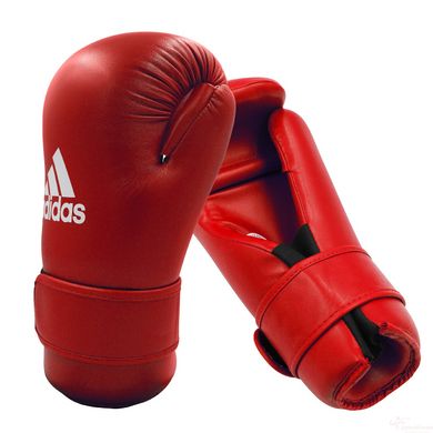 Перчатки полуконтакт Open Hand Semi-Contact Gloves с лицензией WAKO красный ADIDAS WAKOG3 - XS