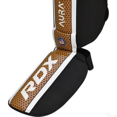 Защита голени и стопы RDX SHIN INSTEP AURA PLUS T-17 Black Golden L