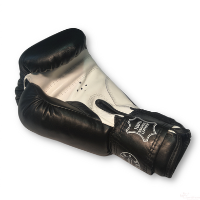 Боксерські рукавички BOXER 8 oz шкіра чорні (2023-03Ч)