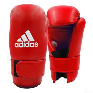 Перчатки полуконтакт Open Hand Semi-Contact Gloves с лицензией WAKO красный ADIDAS WAKOG3 - XS