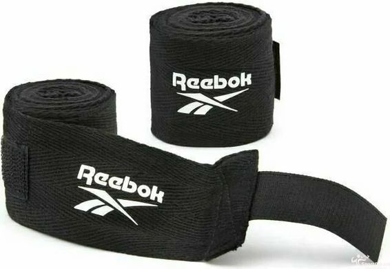 Набор боксерских перчаток и бинтов Reebok Boxing Gloves & Wraps Set черный, золото Муж 12 унций