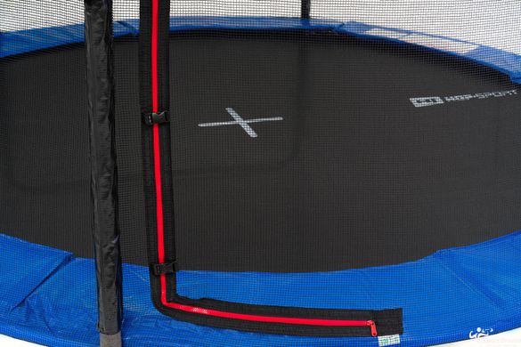Батут Hop-Sport 10ft (305см) чорно-синій з зовнішньою сіткою (4 ноги)